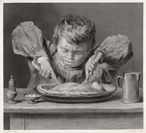 Fork Gallery: Large Boy Eats Large Pie