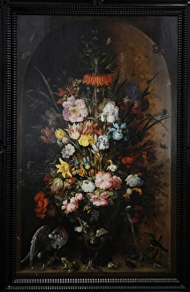 Large Flower Still Life with Crown Imperial, 1624, by Roelan Large Flower Still Life with Crown Imperial, 1624, by Roelan
