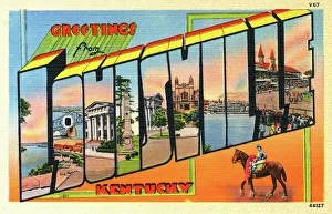 Large Letter Card - Greetings from Louisville, Kentucky, USA Large Letter Card - Greetings from Louisville, Kentucky, USA
