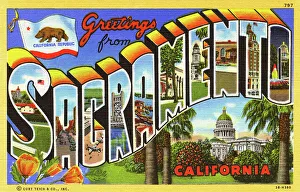 Large Letter Card - Greetings from Sacramento, California Large Letter Card - Greetings from Sacramento, California