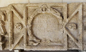 Images Dated 6th January 2014: Latin inscription, limestone. Shuni. Roman period, 2nd centu