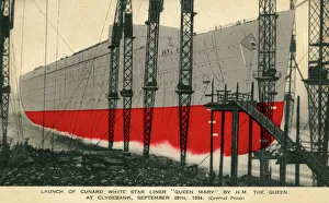 The launch of the Cunard White Star Liner - Queen Mary The launch of the Cunard White Star Liner - Queen Mary