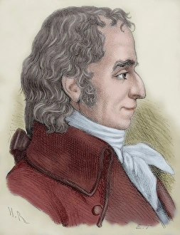 Laurent Lecointre (1742-1805). Portrait. Colored engraving Laurent Lecointre (1742-1805). Portrait. Colored engraving