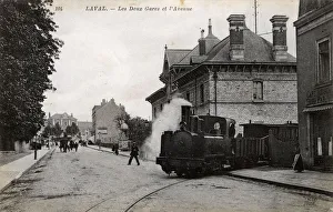 Laval, France - The Two Railway Stations and the Avenue Laval, France - The Two Railway Stations and the Avenue