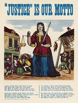 Mary Evans Print: "Justice Is Our Motto" - A Rag and Bone Dealer's Plea