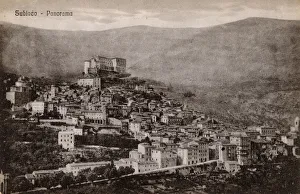 Lazio, Italy - Panorama of Subiaco - View of Rocca Abbaziale Lazio, Italy - Panorama of Subiaco - View of Rocca Abbaziale