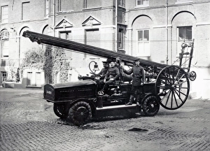 London Fire Brigade Museum Gallery: LCC-LFB Battery-electric pump escape at Brigade HQ