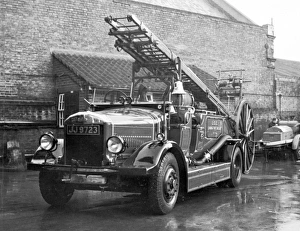 LCC-LFB Dennis open pump escape at a fire station LCC-LFB Dennis open pump escape at a fire station