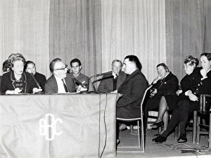 Broadcaster Gallery: LCC-LFB Wilfred Pickles (BBC) at Fire Brigade HQ