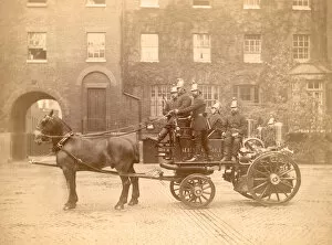 Images Dated 31st May 1890: LCC-MFB Horse drawn steamer and fire crew