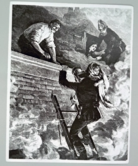 LCC-MFB Print of fire brigade rescues LCC-MFB Print of fire brigade rescues