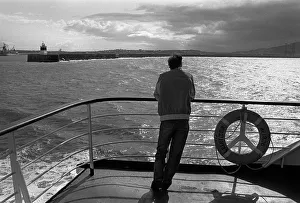 Leaving Holyhead Harbour on Irish ferry to Dun Laoghaire Leaving Holyhead Harbour on Irish ferry to Dun Laoghaire