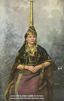 Lebanon - Married Druze Woman with Tantour hat Lebanon - Married Druze Woman with Tantour hat