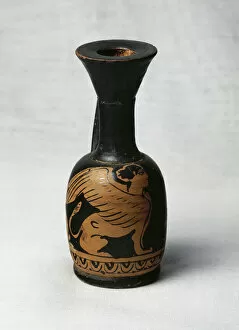 Lekythos. 4th century BC. Red- figure pottery