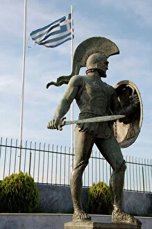 Antiquity Gallery: Leonidas I (died 480 BC). King of Sparta. Monument in Spart