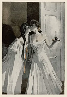 1908 Gallery: Lesbians Kiss 1908