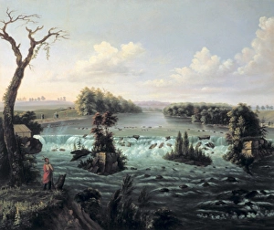 LEWIS, Henry (1819-1904). The Falls and town LEWIS, Henry (1819-1904). The Falls and town