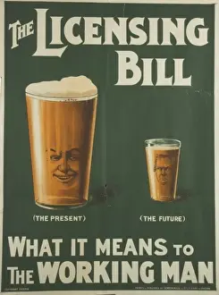 1908 Licensing Bill Poster Print