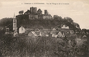 Lichtenberg, France - View of the Village and Castle Lichtenberg, France - View of the Village and Castle
