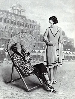 Lido fashions for sunning and swimming Lido fashions for sunning and swimming