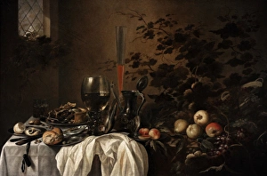 Still life with fruits and glasses by Pieter Claesz (1597-16 Still life with fruits and glasses by Pieter Claesz (1597-16