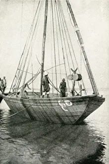 Light craft on River Nile, South Sudan, East Central Africa Light craft on River Nile, South Sudan, East Central Africa