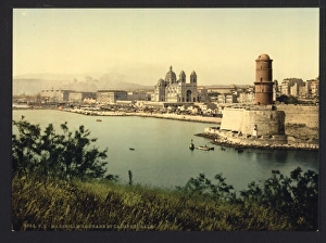 The lighthouse and cathedral, Marseilles, France The lighthouse and cathedral, Marseilles, France