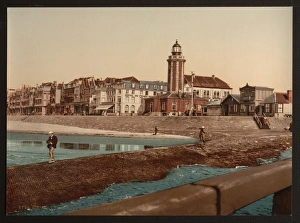 The lighthouse and villas, Blankenberghe, Belgium The lighthouse and villas, Blankenberghe, Belgium