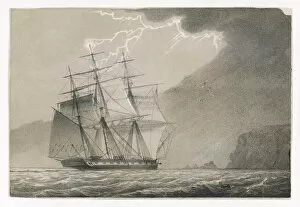 Sailing Ships Gallery: Lightning and Ship 3