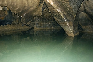 Limestone formations in the cave, that features Limestone formations in the cave, that features