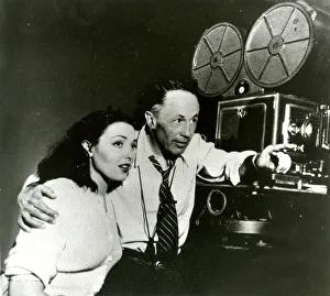 Linda Darnell, American film actress, on set during filming Linda Darnell, American film actress, on set during filming