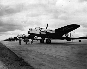 A line up of Avro Lancaster Is at Gravely Huntingdonshire A line up of Avro Lancaster Is at Gravely Huntingdonshire