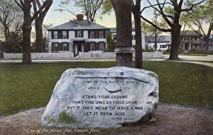 Line of the Minute Men at Concord, Massachusetts, USA Line of the Minute Men at Concord, Massachusetts, USA