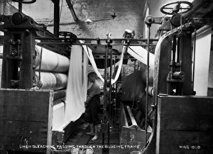 Linen Bleaching, Passing Through the Blueing Frame Linen Bleaching, Passing Through the Blueing Frame