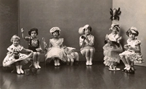 Little girls in nursery rhyme fancy dress Little girls in nursery rhyme fancy dress