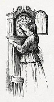 Little Women - Beth winding up the grandfather clock Little Women - Beth winding up the grandfather clock