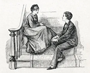 Little Women - Jo and Laurie sitting on the stairs Little Women - Jo and Laurie sitting on the stairs