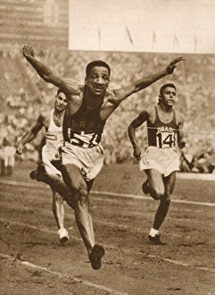 Lloyd B. Labeach sprinting, 1948 London Olympics Lloyd B. Labeach sprinting, 1948 London Olympics