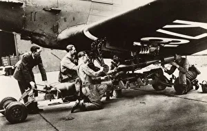 Loads Gallery: Loading Bombs onto an RAF Bomber prior to a patrol flight
