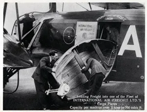 Loads Gallery: Loading freight into one of the Fleet of International Air Freight Ltd.s Cargo Planes - capacity