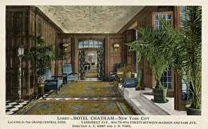 Lobby of Hotel Chatham in New York City, USA Lobby of Hotel Chatham in New York City, USA