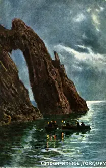 London Bridge Print, Torquay, Devon, England 1910s