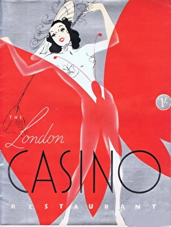 <b class=qtipBold><figcaption>London Casino, London</figcaption></b><br>Programme cover for the London Casino, London, 1938 - featuring the dinner show Plaisirs de Paris and the supper show Montmartre a Minuit and produced by Clifford Fischer Date: 1938<br><em>© Mary Evans / Jazz Age Club Collection</em> London Casino, London