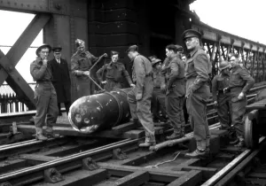 The London Blitz Prints: Blitz in London - Bomb Disposal at Charing Cross Print