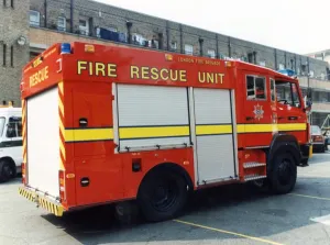 Prints of The 1990s saw a new breed of fire rescue tenders, large and small, introduced into the London Fire Brigade Fire Brigade Prints: London Fire Brigade Light Rescue Unit Print