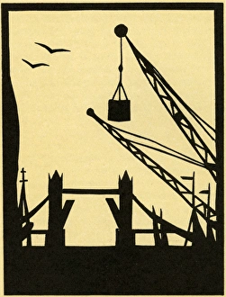 London Pool in silhouette London Pool in silhouette