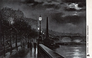 London - The Thames Embankment by moonlight London - The Thames Embankment by moonlight