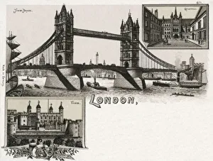 London - Tower Bridge, Guildhall and the Tower of London London - Tower Bridge, Guildhall and the Tower of London