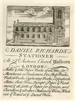 London Trade Card - Daniel Richards, Stationer London Trade Card - Daniel Richards, Stationer
