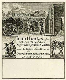 London Trade Card - John Hunt, Nightman and Rubbish Carter